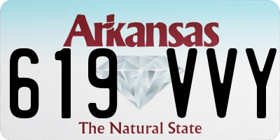 AR license plate 619VVY