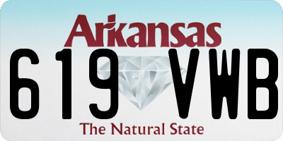 AR license plate 619VWB