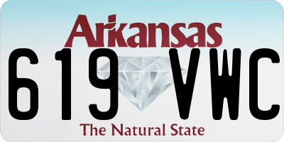 AR license plate 619VWC