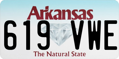 AR license plate 619VWE