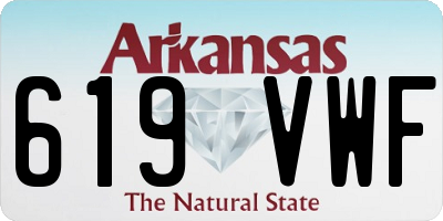 AR license plate 619VWF