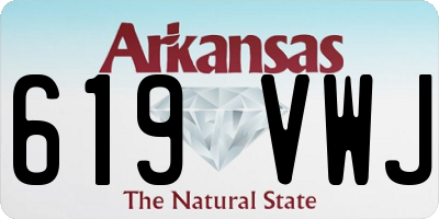 AR license plate 619VWJ