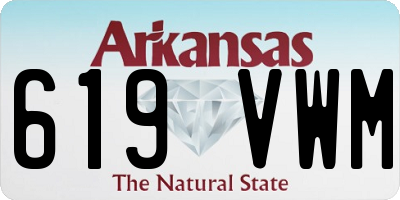 AR license plate 619VWM
