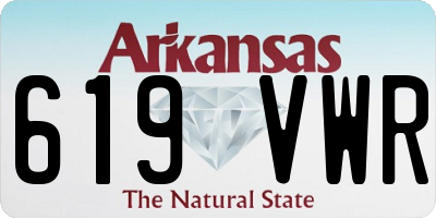AR license plate 619VWR