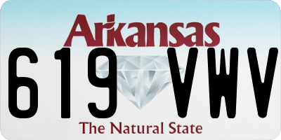 AR license plate 619VWV