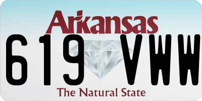 AR license plate 619VWW