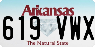 AR license plate 619VWX