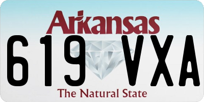 AR license plate 619VXA