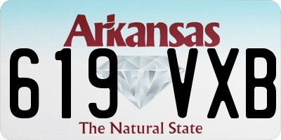 AR license plate 619VXB