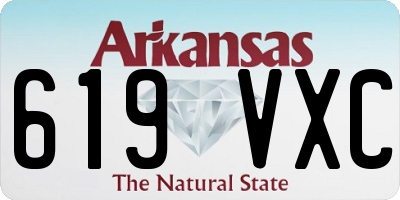 AR license plate 619VXC