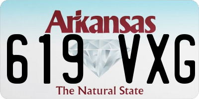 AR license plate 619VXG