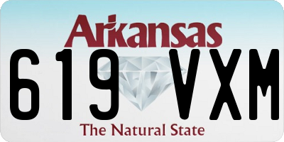 AR license plate 619VXM