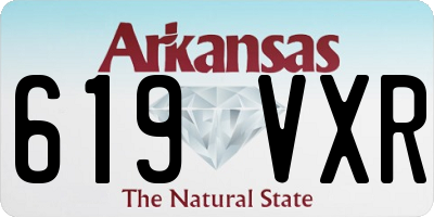 AR license plate 619VXR