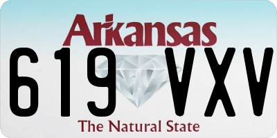AR license plate 619VXV