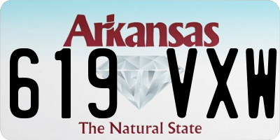 AR license plate 619VXW