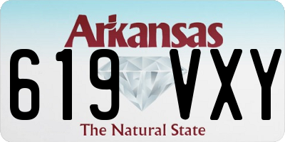 AR license plate 619VXY