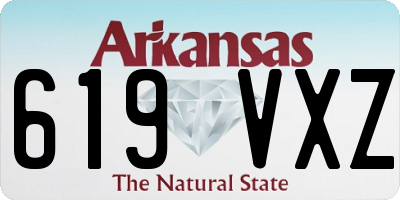 AR license plate 619VXZ