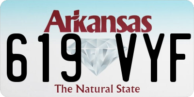 AR license plate 619VYF