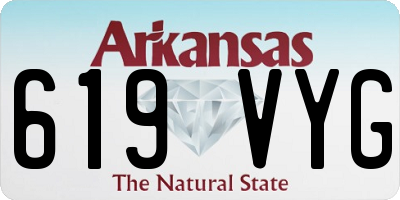 AR license plate 619VYG