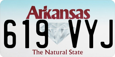 AR license plate 619VYJ