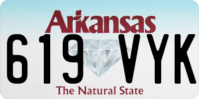AR license plate 619VYK