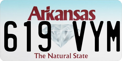 AR license plate 619VYM