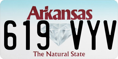 AR license plate 619VYV
