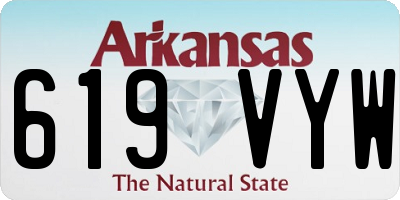 AR license plate 619VYW