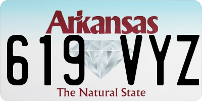 AR license plate 619VYZ