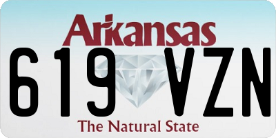 AR license plate 619VZN