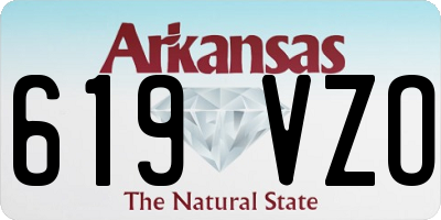 AR license plate 619VZO