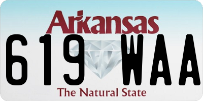 AR license plate 619WAA