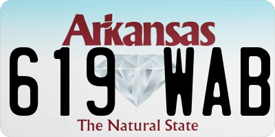 AR license plate 619WAB