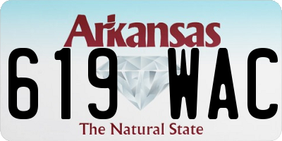 AR license plate 619WAC