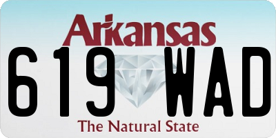 AR license plate 619WAD