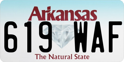 AR license plate 619WAF