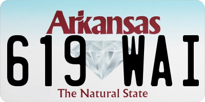 AR license plate 619WAI