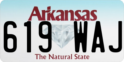 AR license plate 619WAJ