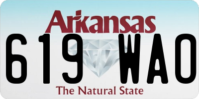 AR license plate 619WAO