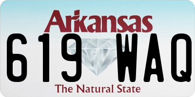 AR license plate 619WAQ