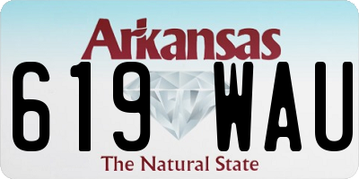 AR license plate 619WAU