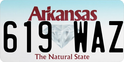 AR license plate 619WAZ