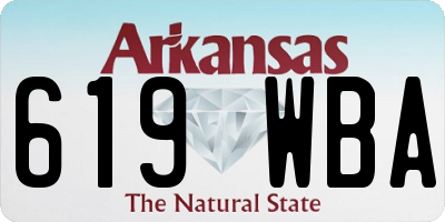 AR license plate 619WBA