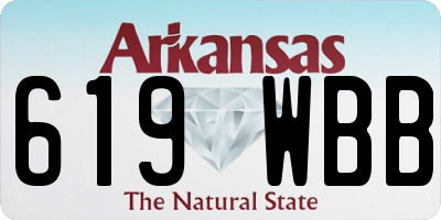 AR license plate 619WBB