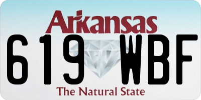 AR license plate 619WBF