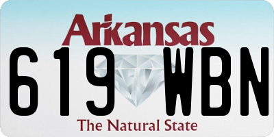 AR license plate 619WBN