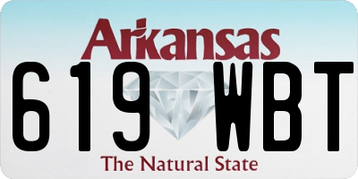 AR license plate 619WBT