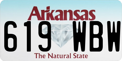 AR license plate 619WBW