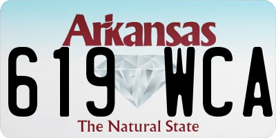 AR license plate 619WCA