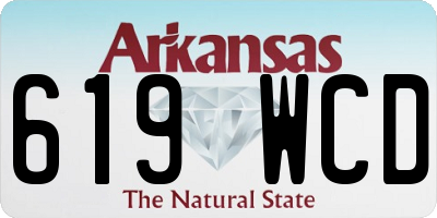AR license plate 619WCD
